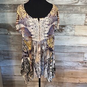 NWT Unity World Wear Multicolor Boho Tunic